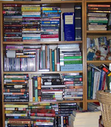 Section of a wall of books