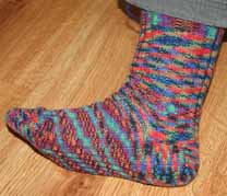 Sock with an upside-down heel