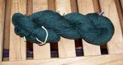 Skein of green yarn